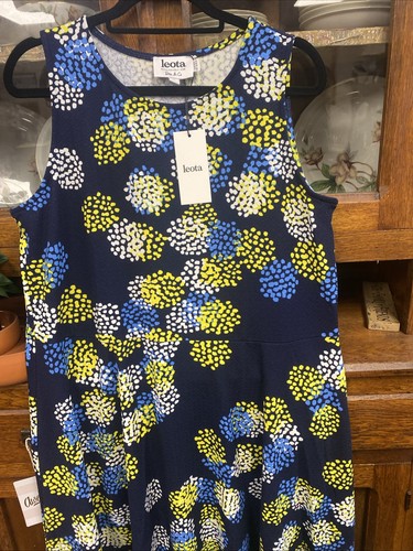 Leota Dia & Co Dahlia Classic Navy Ava Dress Sleeveless Dress Size 2L