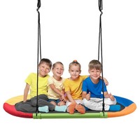 Large Platform Swing Backyard 60’’ Tree Swing-Multicolor