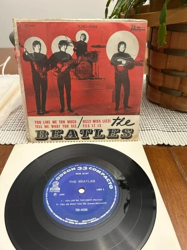 1966 THE BEATLES You Like Me Too Much EP 7" BRAZIL 45 elvis john lennon