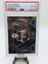 sports card singles graded 2024 Obsidian Brock Bowers Vitreous RC