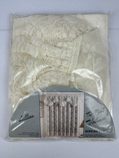 Vintage Lillian Tri-Point Lace Valance Curtain 60 x 18 Ivory NIP