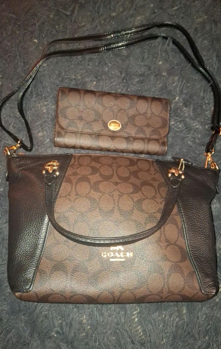 Coach Kacey Satchel Bag with Wallet Set