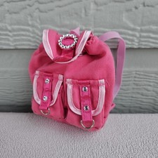 Build-A-Bear Backpack Hot Pink Pockets Rhinestones Teddy School Bag Retired BAB