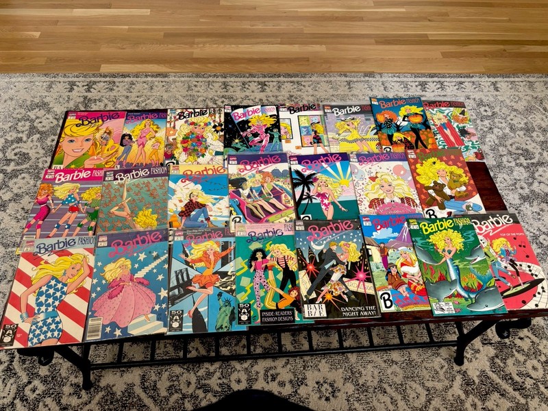 Vintage Mixed Lot of 23 Marvel Barbie Fashion & Comic Books Early 1990's