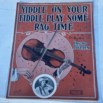 Yiddle on Your Fiddle Play Some Rag Time Piano Voice Sheet Music 1909 Ted Snyder