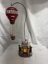 Lemax Carole Towne Balloon Rides Santa Christmas Village Accessory Animated