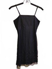 5.7.5 Black Midi Dress with Floral Detailing Size XS