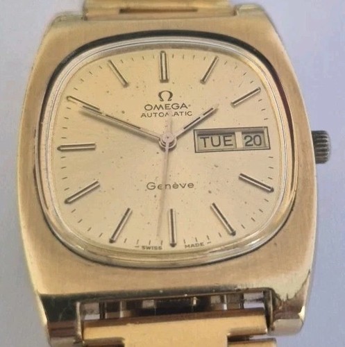Omega Geneve Automatic Cal. 1022 Men 36mm Day Date Vintage Watch Bracelet Omega