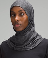 Lululemon S/M Women's Pull-On-Style Hijab NWT active wear heathered black