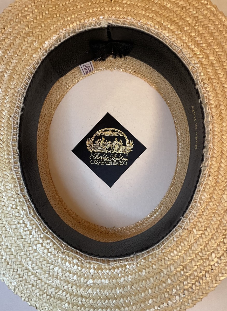 Vintage Brooks Brothers Straw Boating Hat Size 7 1/2 | eBay display picture 1
