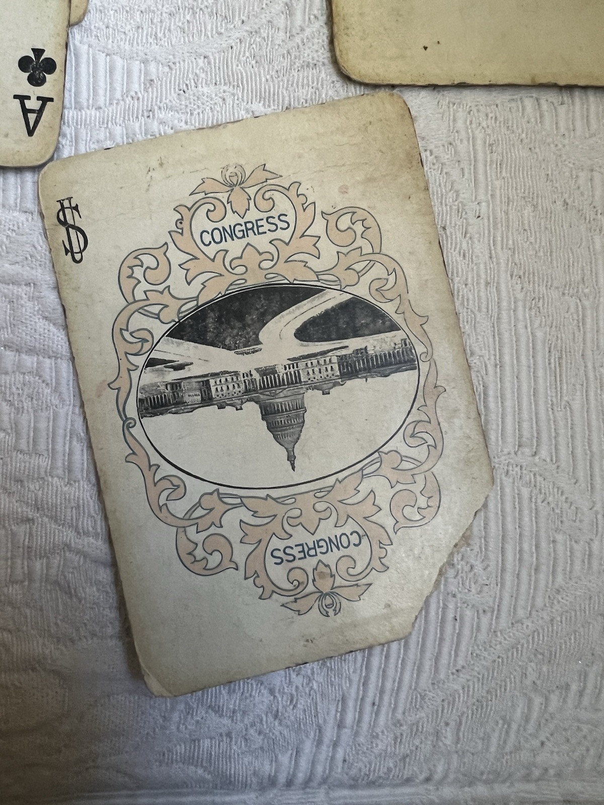 1907 Congress 606 Playing Cards Beautiful Woman Expectation w Gold Edges #HB1