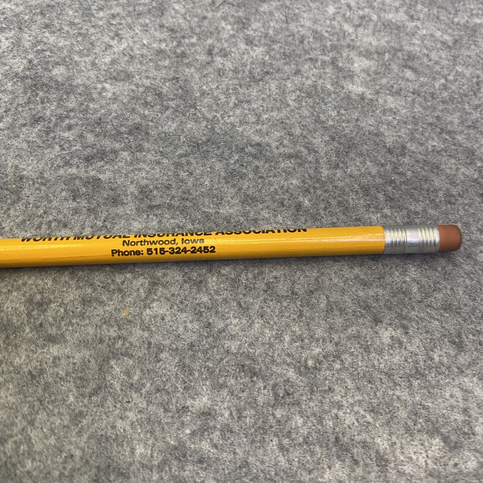 Vintage Worth Mutual Insurance Association Advertising Wood Pencil Iowa ...