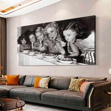 Women Enjoying Pasta Canvas Wall Art