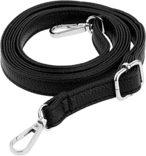 Leather Purse Strap Replacement Black Leather Crossbody Strap Adjustable