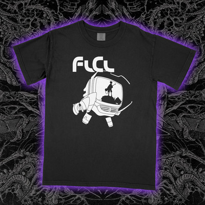 Fooly Cooly FLCL T-Shirt Vintage Anime Haruko Manga Graphic Tee Unisex Soft