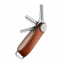 Official Orbitkey 2.0 Leather Keyring Cognac / Tan - Brand New