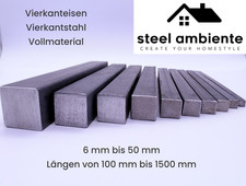 Vierkanteisen, Vierkantstahl, Vollmaterial, von 6 mm bis 50 mm