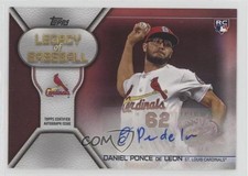 2019 Topps Legacy of Baseball Series 2 Red 24/25 Daniel Ponce de Leon Auto 3q5