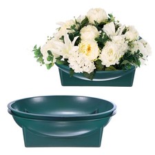 3-Pack Floral Arrangement Bowls, 6.3 Inch Floral Foam Bowl [Green]