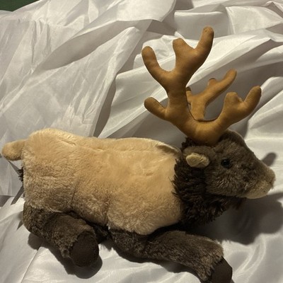 The Petting Zoo Elk Medium Stuffed Animal Brown Beige Recycled Materials 2021