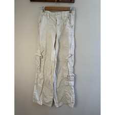 BDG Urban Outfitters Y2K Cargo Pants Cream Wide Leg XS
