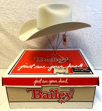 Vintage BAILEY Hand Creased 5X Beaver Cowboy Hat Hazer Buckskin Size 6 3/4 NWT