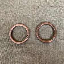 Vintage  Wrought Copper Bull/ Pig Nose Ring / Small X2