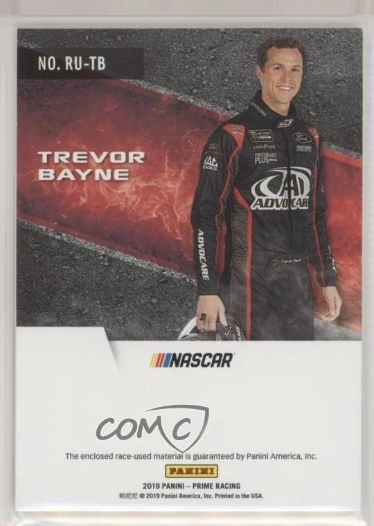 2019 Panini Prime Race-Used Tires /50 Trevor Bayne #RU-TB - Image 2 of 2