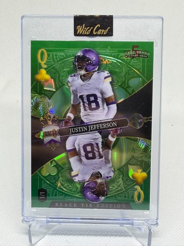 Justin Jefferson 1/1 MIRROR Black Tie Edition 2026 Wild Card 5 Card Draw