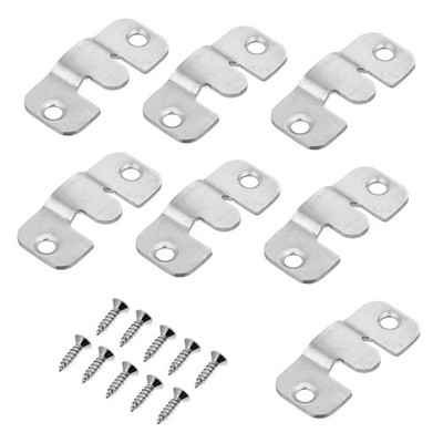 10 Sets Flush Mount Bracket Edelstahl -Wandmontage -Cliphaken mit Schrauben