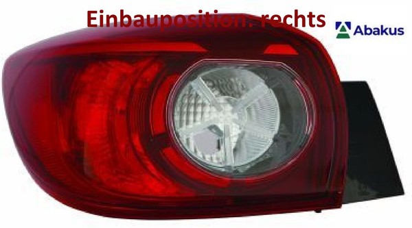 Abakus 216-1998R-UE Heckleuchte Rechts RüCklicht Hecklicht RüCkleuchte-image