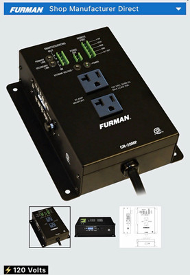 Furman CN-20MP SmartSequencer 20A 120V Rack Mount 2 Outlets EVS