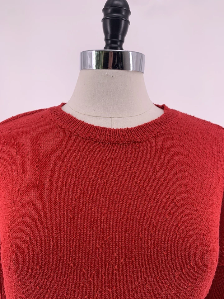 Suéter para mujer The Fifth Label rojo con volantes pequeño ligero manga larga holgado Foto 4 de 4