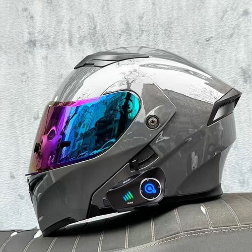 Motorcycle Bluetooth Helmet Built-in Camera Daul Visors Modular Motorbike Helmet - Picture 6 of 20
