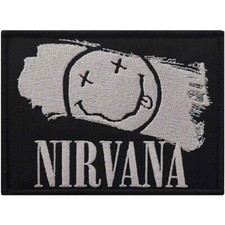 NIRVANA Patch: HAPPY FACE PAINT (IRON ON) : Kurt Cobain Official Merch gift £pb