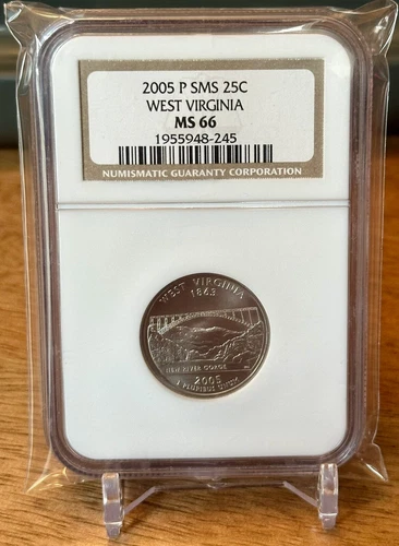 2005 P SMS Washington State Quarter WEST VIRGINIA 25C NGC MS66