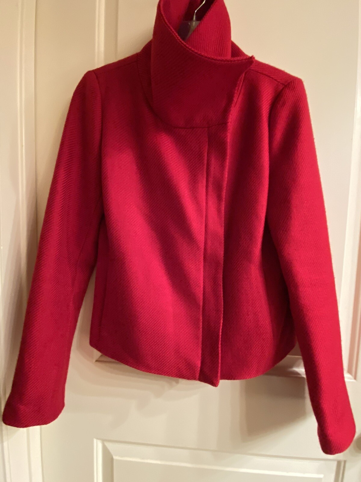Talbots Collared Moto Zip Jacket Red / Pockets Wo… - image 4