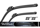 Front Flat Windscreen Wiper Blades UniBlade 22"/22" - 550mm 550mm