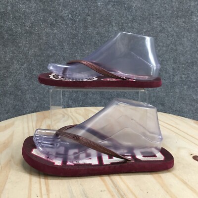 Aeropostale Sandals Womens 8-9 Flip Flop Maroon Toe-Post Comfort Casual Classic