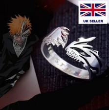 Anime Bleach Ichigo Kurosaki Silver Ring Adjustable Jewellery 