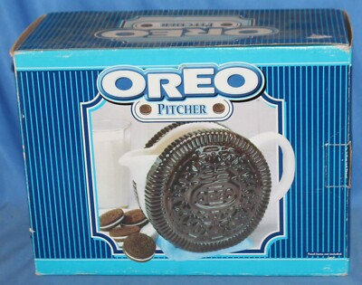 Vintage Oreo Cookie Ceramic Milk Pitcher Nabisco Classics Collection