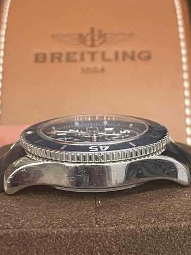 ⌚️Breitling Superocean Chronograph Blue Dial Mens Watch A13311 Complete⌚️ - Picture 4 of 8