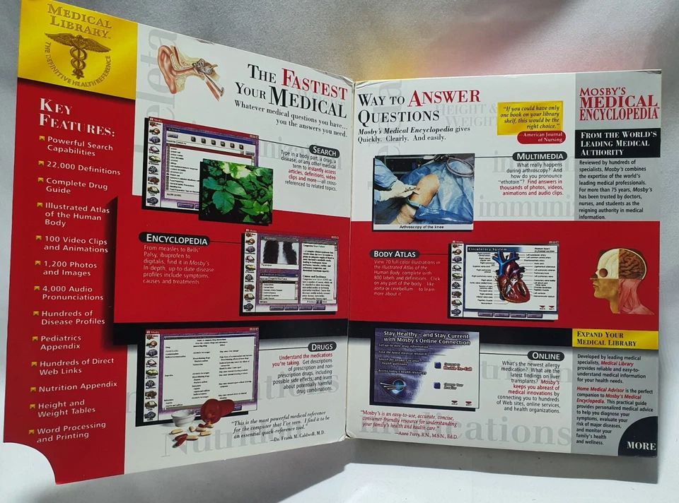 Mosby's Medical Encyclopedia PC CD-ROM for Windows Big Box NEW UNUSED resealed - Bild 4 von 4