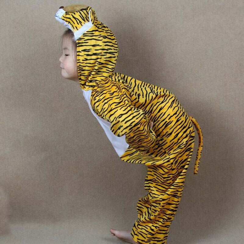 Children Kids Girl Boy Animal Tiger Costume Halloween New Year Party