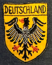 Deutschland Germany Travel Patch Unsewn Vintage Black Eagle Crest Coat of Arms