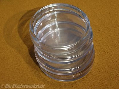 4 Klavieruntersetzer Untersetzer Klavier klar durchsichtig hochwertig 70mm  - Bild 1 von 2