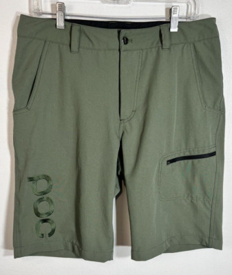 POC Men's Size 32W 13L Green Stretch Nylon Hybrid Biking Shorts