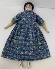 Vintage Antique 18 China Black Hair Porcelain Shoulder Head Hands Boots Doll