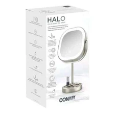 Conair LED Double-Sided 1x/10x Vanity Mirror, Rechargeable Reflections Mirror