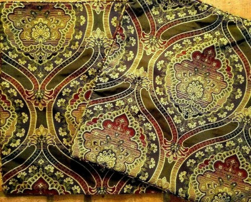 Pillow Shams Custom Made Medallion Brown Red Euro Size - A Pair - Picture 2 of 12